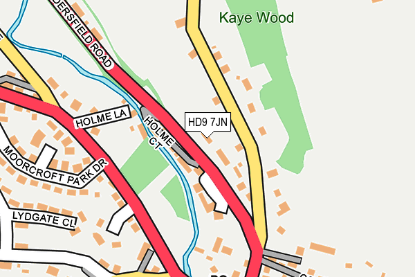 HD9 7JN map - OS OpenMap – Local (Ordnance Survey)
