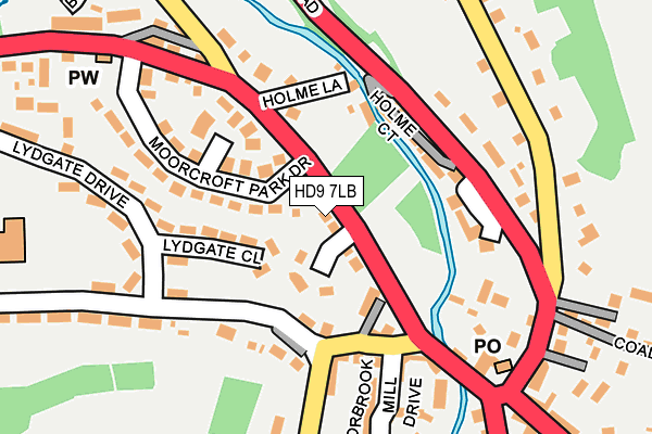 HD9 7LB map - OS OpenMap – Local (Ordnance Survey)