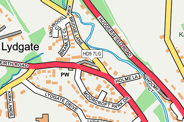 HD9 7LG map - OS OpenMap – Local (Ordnance Survey)