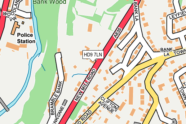 HD9 7LN map - OS OpenMap – Local (Ordnance Survey)