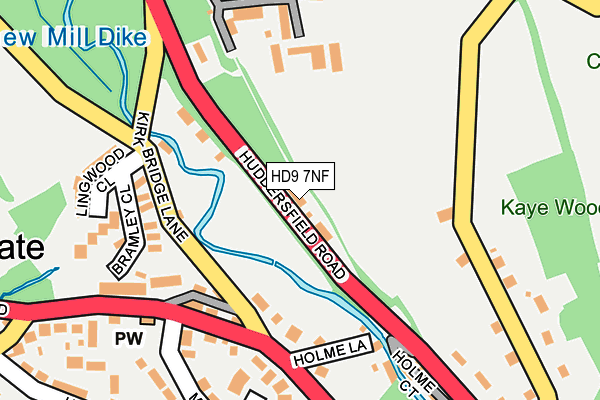 HD9 7NF map - OS OpenMap – Local (Ordnance Survey)