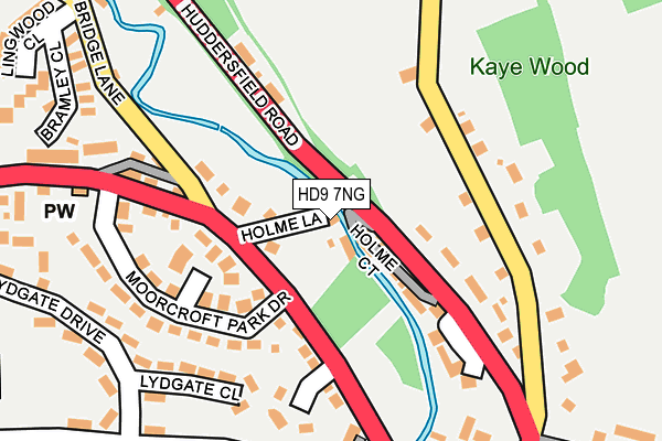HD9 7NG map - OS OpenMap – Local (Ordnance Survey)