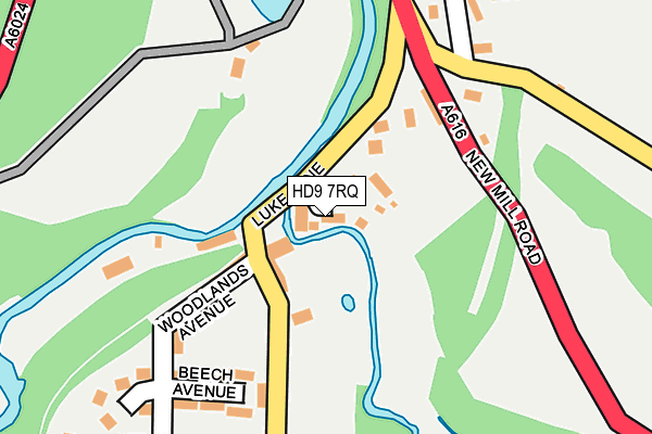 HD9 7RQ map - OS OpenMap – Local (Ordnance Survey)