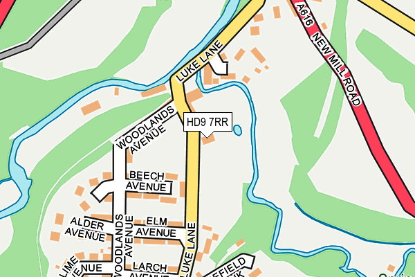 HD9 7RR map - OS OpenMap – Local (Ordnance Survey)