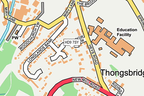 HD9 7SY map - OS OpenMap – Local (Ordnance Survey)