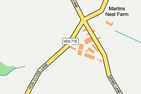 HD9 7TE map - OS OpenMap – Local (Ordnance Survey)
