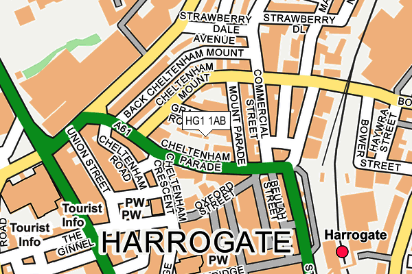 HG1 1AB map - OS OpenMap – Local (Ordnance Survey)