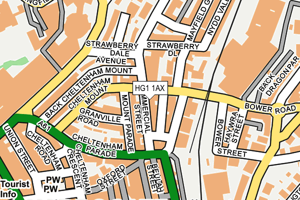 HG1 1AX map - OS OpenMap – Local (Ordnance Survey)