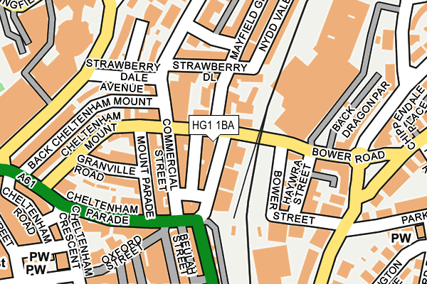 HG1 1BA map - OS OpenMap – Local (Ordnance Survey)