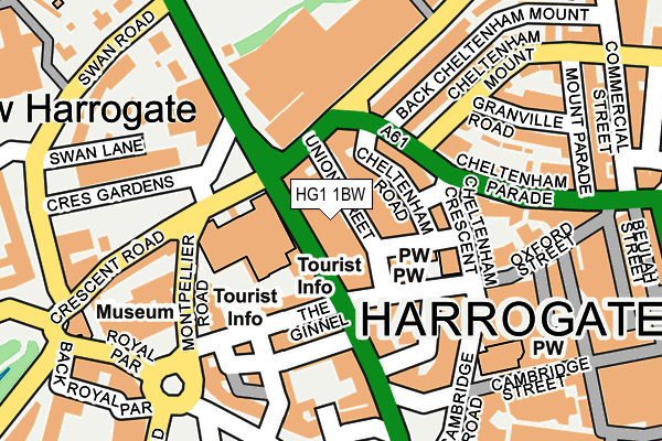 HG1 1BW map - OS OpenMap – Local (Ordnance Survey)