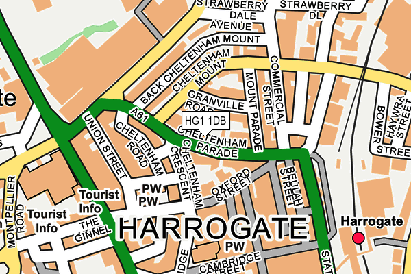 HG1 1DB map - OS OpenMap – Local (Ordnance Survey)