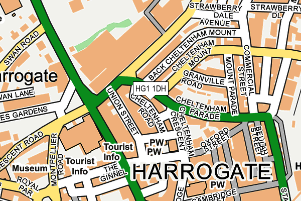 HG1 1DH map - OS OpenMap – Local (Ordnance Survey)