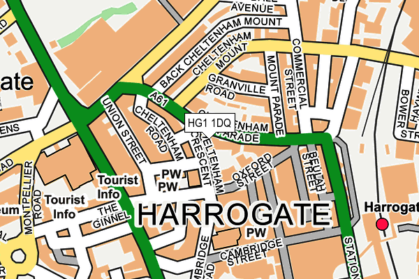 HG1 1DQ map - OS OpenMap – Local (Ordnance Survey)