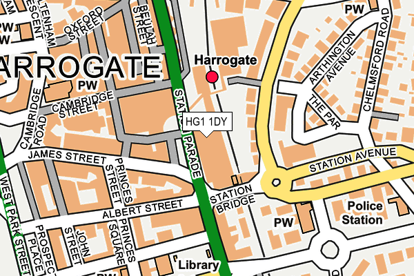 HG1 1DY map - OS OpenMap – Local (Ordnance Survey)