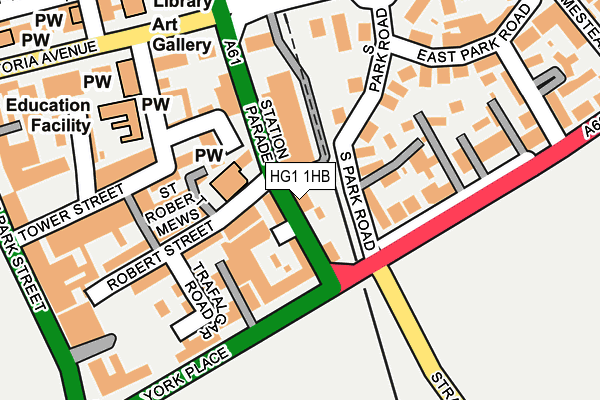 HG1 1HB map - OS OpenMap – Local (Ordnance Survey)