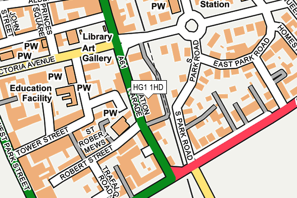 HG1 1HD map - OS OpenMap – Local (Ordnance Survey)