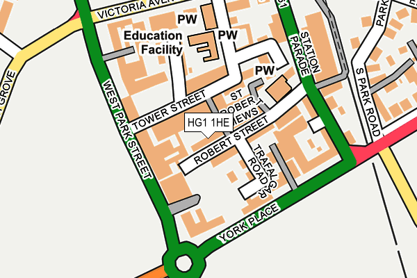 HG1 1HE map - OS OpenMap – Local (Ordnance Survey)