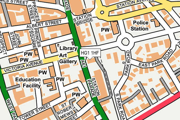 HG1 1HF map - OS OpenMap – Local (Ordnance Survey)