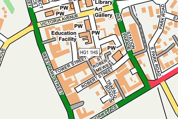 HG1 1HS map - OS OpenMap – Local (Ordnance Survey)