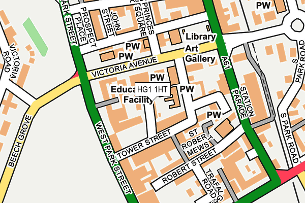 HG1 1HT map - OS OpenMap – Local (Ordnance Survey)