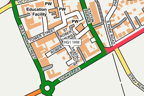 HG1 1HW map - OS OpenMap – Local (Ordnance Survey)