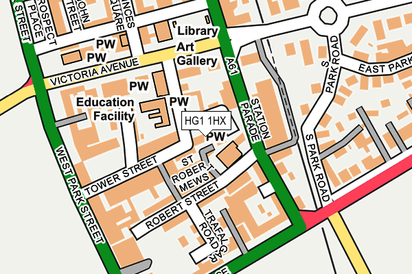 HG1 1HX map - OS OpenMap – Local (Ordnance Survey)