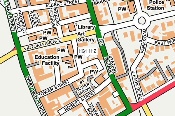 HG1 1HZ map - OS OpenMap – Local (Ordnance Survey)