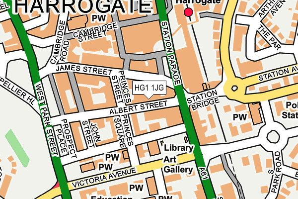 HG1 1JG map - OS OpenMap – Local (Ordnance Survey)