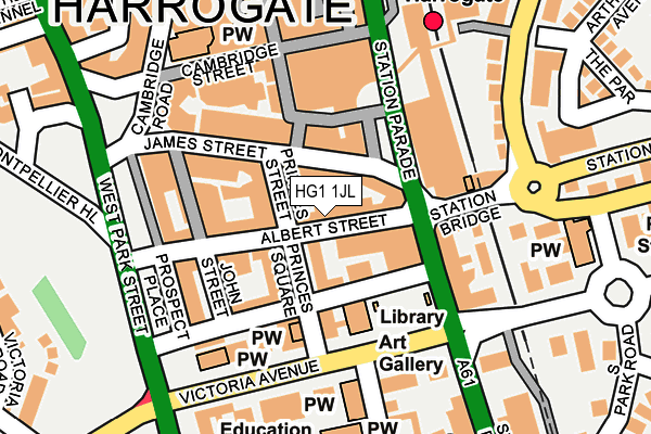 HG1 1JL map - OS OpenMap – Local (Ordnance Survey)