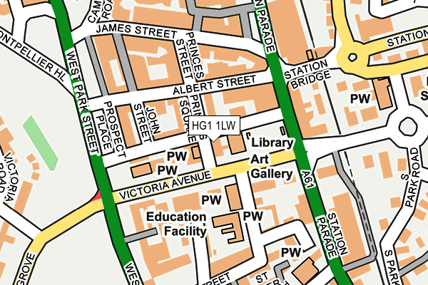 HG1 1LW map - OS OpenMap – Local (Ordnance Survey)