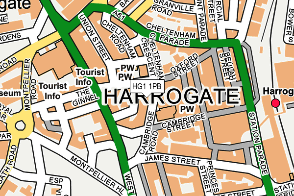 HG1 1PB map - OS OpenMap – Local (Ordnance Survey)