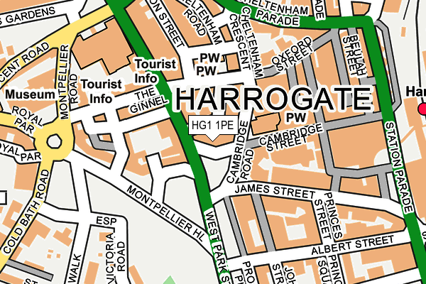 HG1 1PE map - OS OpenMap – Local (Ordnance Survey)