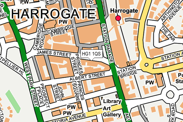 HG1 1QS map - OS OpenMap – Local (Ordnance Survey)