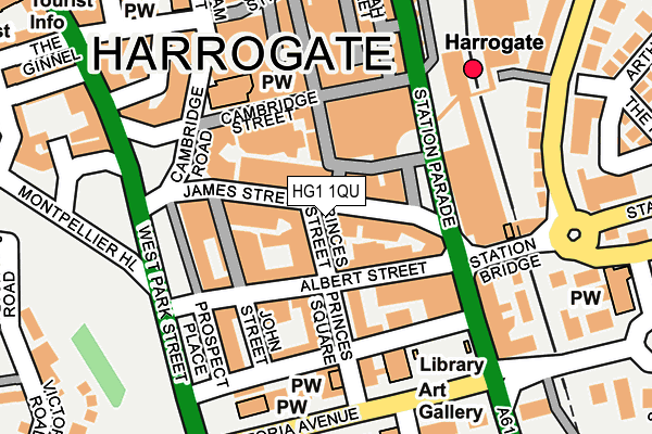 HG1 1QU map - OS OpenMap – Local (Ordnance Survey)