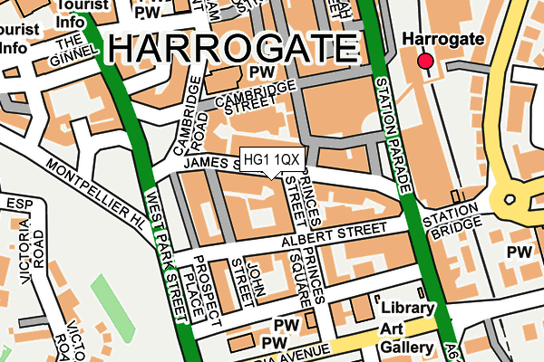 HG1 1QX map - OS OpenMap – Local (Ordnance Survey)