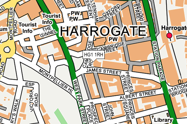 HG1 1RH map - OS OpenMap – Local (Ordnance Survey)