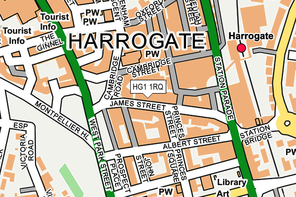 HG1 1RQ map - OS OpenMap – Local (Ordnance Survey)