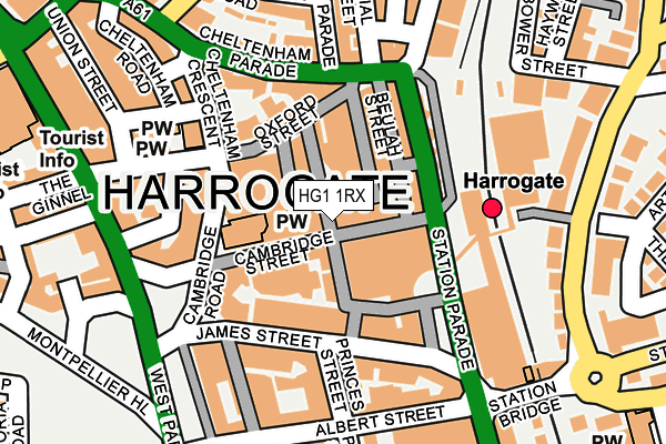 HG1 1RX map - OS OpenMap – Local (Ordnance Survey)