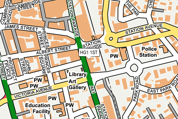 HG1 1ST map - OS OpenMap – Local (Ordnance Survey)