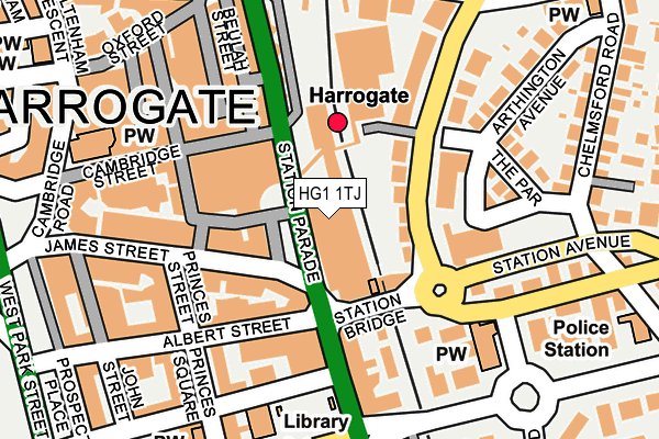 HG1 1TJ map - OS OpenMap – Local (Ordnance Survey)