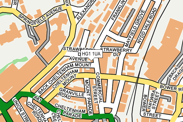 HG1 1UA map - OS OpenMap – Local (Ordnance Survey)