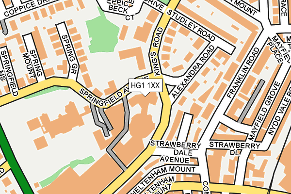 HG1 1XX map - OS OpenMap – Local (Ordnance Survey)