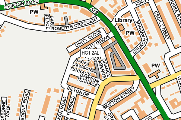 HG1 2AL map - OS OpenMap – Local (Ordnance Survey)