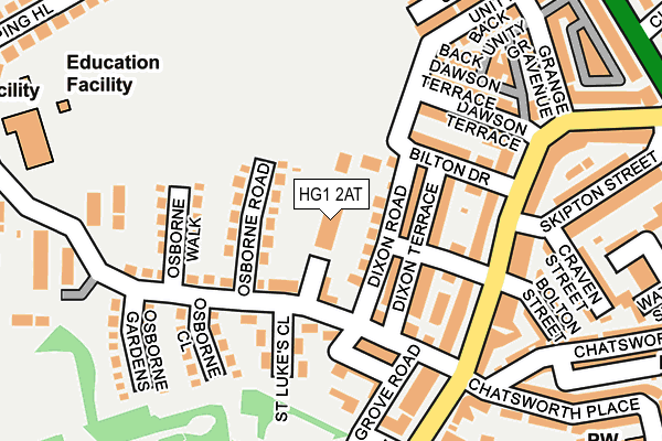 HG1 2AT map - OS OpenMap – Local (Ordnance Survey)