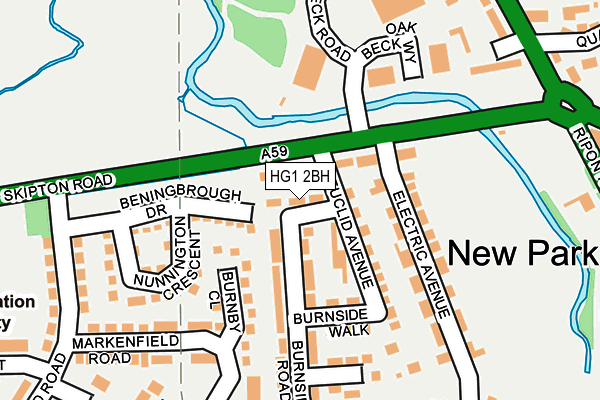 HG1 2BH map - OS OpenMap – Local (Ordnance Survey)