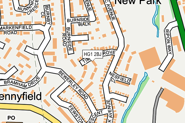 HG1 2BJ map - OS OpenMap – Local (Ordnance Survey)