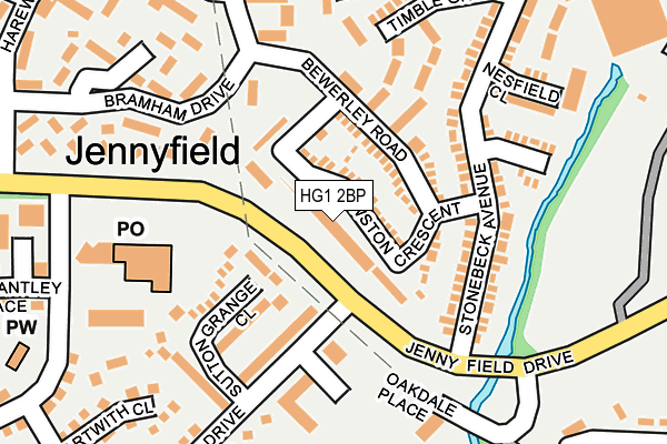 HG1 2BP map - OS OpenMap – Local (Ordnance Survey)