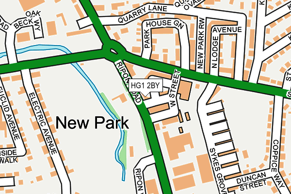 HG1 2BY map - OS OpenMap – Local (Ordnance Survey)