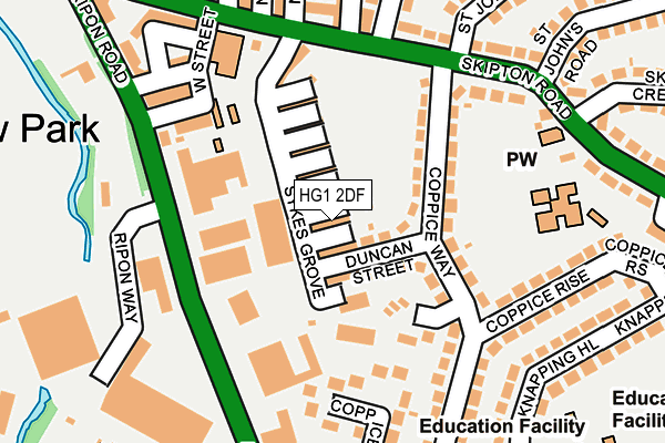 HG1 2DF map - OS OpenMap – Local (Ordnance Survey)