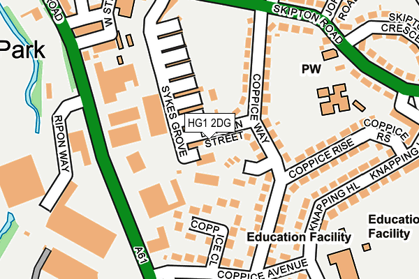 HG1 2DG map - OS OpenMap – Local (Ordnance Survey)